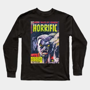 Vintage Werewolf Horror Comic Cover Long Sleeve T-Shirt